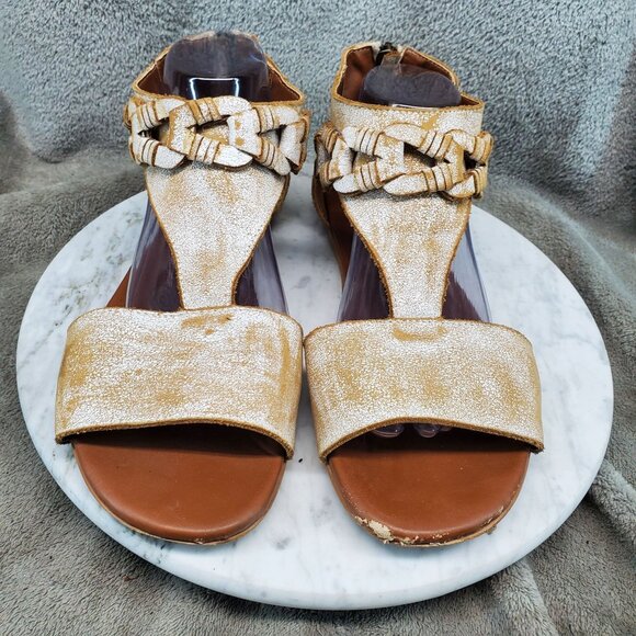 Naughty Monkey Shoes Womens 10 Loop D Loop Tan Leather Sandals - Picture 5 of 9